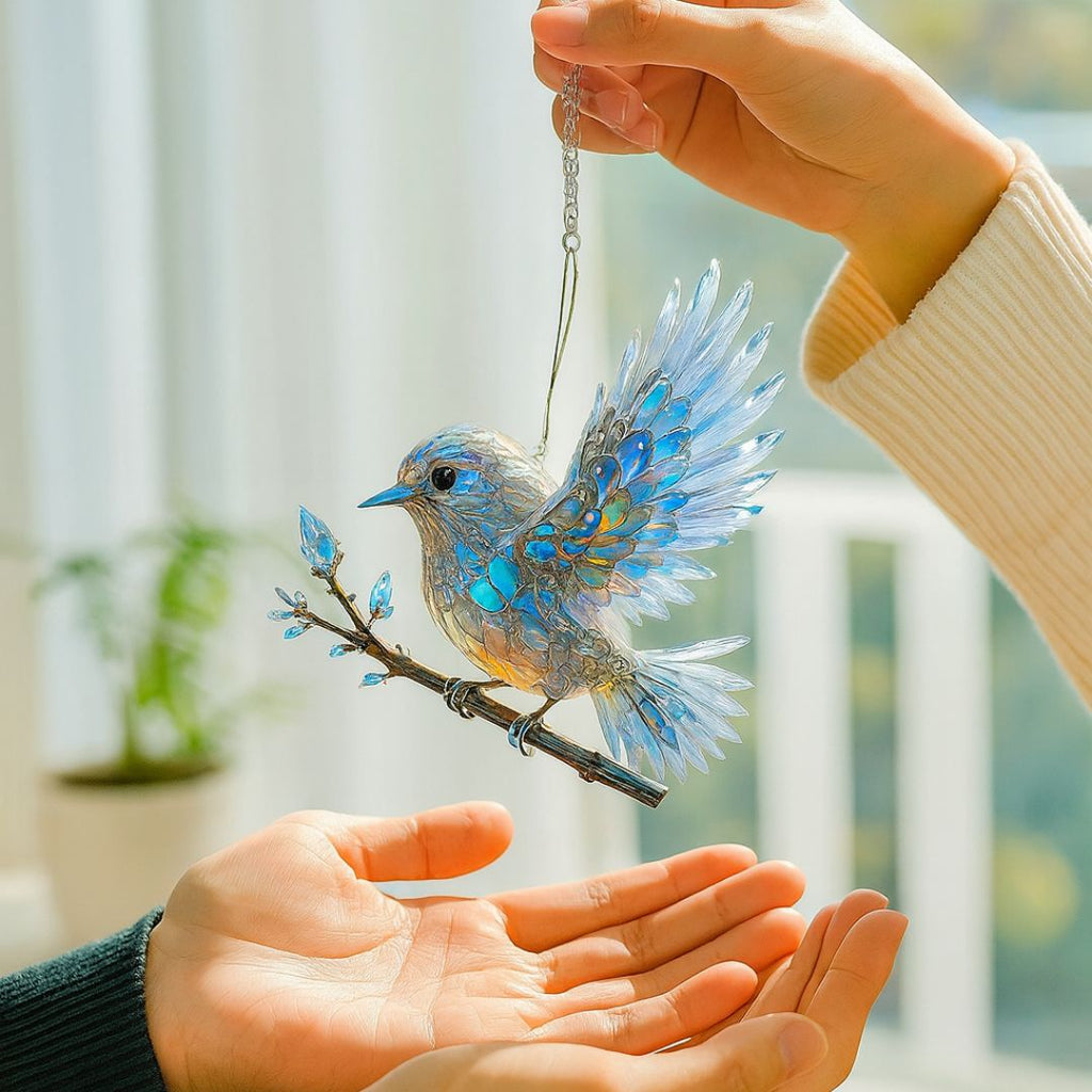 Modrý Ptačí Duch - Okamžik Řemeslného Lesku pro Váš Domov